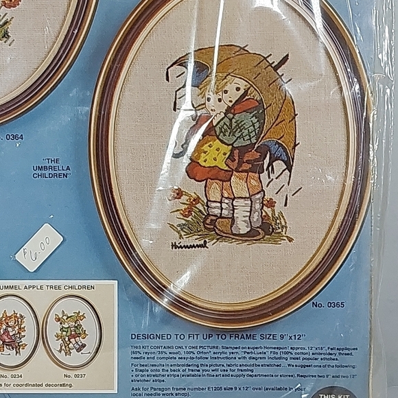 Vintage Paragon Needlecraft Esquisite HUMMEL Stitchery Kit Umbrella Children NEW - Picture 2 of 7